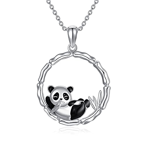 HARMONY BOLA Panda Tier Halskette 925 Sterling Silber Süßer Schmuck Geburtstagsgeschenk für Frauen Tochter von HARMONY BOLA