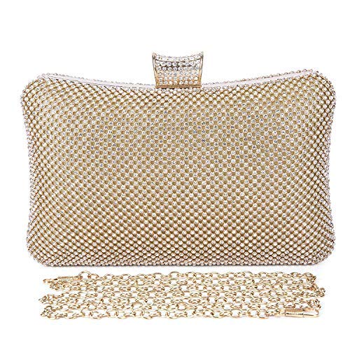 HARPIMER Damen Abendtasche Clutch Abendtasche (Gold), Goldfarben, M, Kupplung von HARPIMER