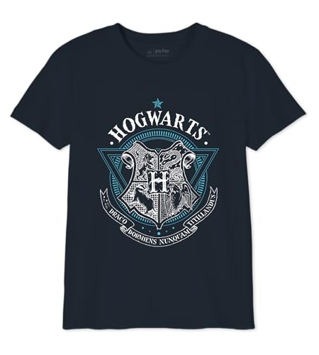 HARRY POTTER Jungen Bohapomts159 T-Shirt, Marineblau, 10 Jahre von Harry Potter
