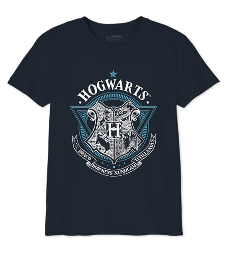 HARRY POTTER Jungen Bohapomts159 T-Shirt, Marineblau, 12 Jahre von Harry Potter