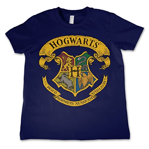 Harry Potter Offizielles Lizenzprodukt Hogwarts Crest Kinder T-Shirt - Marineblau 11/12 Jahre von Harry Potter