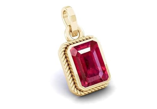 HARSHALI GEMS 5,25 Ratti 4,50 Karat zertifizierter Rubinstein Gold Anhänger/Medaillon für Damen und Herren von HARSHALI GEMS