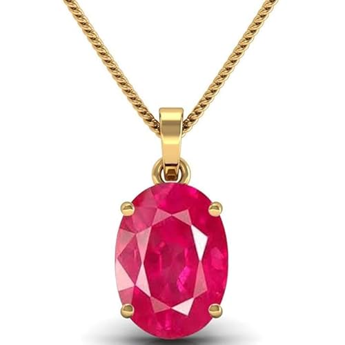 HARSHALI GEMS Rubin Anhänger/Medaillon 9,25 Ratti zertifiziert Burma Rubin astrologischer Zweck Silber vergoldet Anhänger Medaillon für Damen und Herren HARSHALI GEMS Rubin Anhänger/Medaillon 9,25 Ratti zertifiziert Burma Rubin astrologischer Zweck Silber vergoldet Anhänger Medaillon für Damen und Herren von HARSHALI GEMS