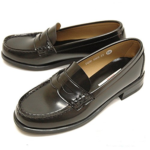 Haruta 4505 Damen Traditional 3E Kunstleder Loafer, Schwarz, 24.0 cm 3E von HARUTA(ハルタ)