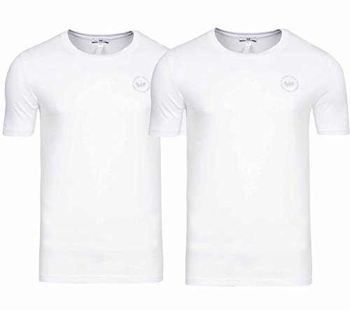 2er Pack Harvey Miller Polo Club Shirt Herren T-Shirt Freizeit-Shirt Weiß HRM4219, Größenauswahl:L von HARVEY MILLER POLO CLUB