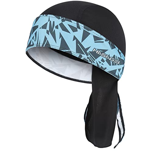 HASAGEI Bandana Herren Damen Atmungsaktiv Kopftuch Sports Bandana Cap Laufmütze Schnelltrocknend Kopftuch Unterm Radhelm Sommer Kopftücher Fahrrad Mütze (Hellblau) von HASAGEI