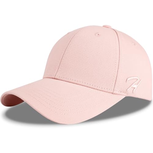 HASAGEI Baseball Cap Herren Damen Basecap Baseball Kappe Reine Farbe Baseboard Baseballkappe Cotton Cap für Tennis Golf Reisen (Rosa) von HASAGEI