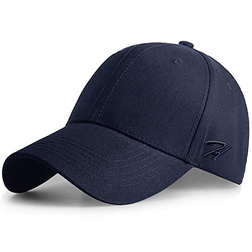 HASAGEI Baseball Cap Herren Damen Basecap Baseball Kappe Reine Farbe Baseboard Baseballkappe Cotton Cap für Tennis Golf Reisen (Blau) von HASAGEI