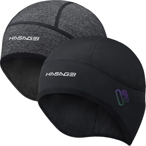 HASAGEI Fahrrad Mütze Winddicht Bike Warm Cap Helm-Unterziehmütze für Herren Damen Thermal Atmungsaktive Motorradfahren Radsport-mützen Kletterhelm Skull Cap von HASAGEI