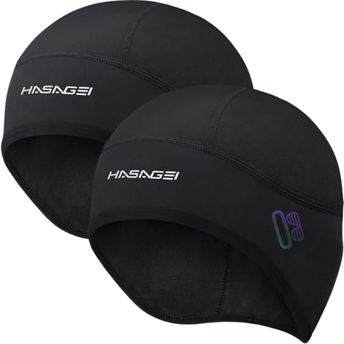 HASAGEI Fahrrad Mütze Winddicht Bike Warm Cap Helm-Unterziehmütze für Herren Damen Thermal Atmungsaktive Motorradfahren Radsport-mützen Kletterhelm Skull Cap von HASAGEI