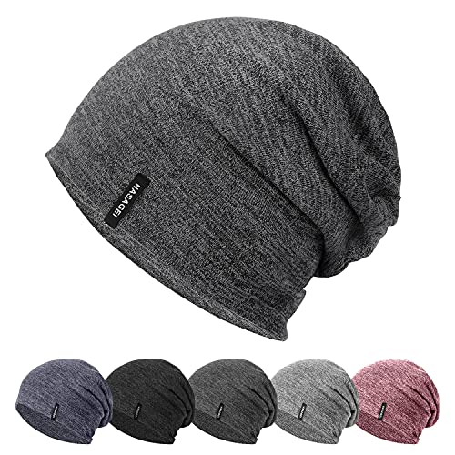 HASAGEI Beanie Mütze Herren Slouch Beanie Mütze Damen Unisex Leicht Jersey Skull Cap Dünn Flexibel Slouch Hut Perfekt für Frühling Herbst Winter Einheitsgröße von HASAGEI