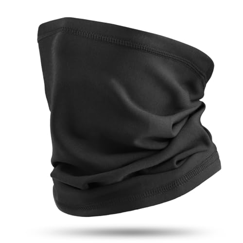 HASAGEI Schal Herren Schlauchschal Herren Damen Fleece Winddicht Loop-Schal Nackenwärmer Halswärmer für Laufen Skifahren Radfahren Snowboarden Klettern Motorradfahren Outdoor Schwarz von HASAGEI