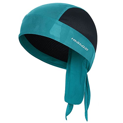 HASAGEI Sports Bandana Cap, Biker Bandana Cap, Kopftuch Herrem Damen, Sommermütze Fahrradmütze, Elastizität Atmungsaktiv Schweißableitender Quick Dry Kopfbedeckung (Aquamarine) von HASAGEI