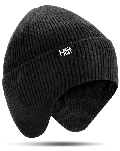 HASAGEI Wintermütze mit Fleecefutter Atmungsaktiv Strickmütze Winter Thermo Mütze Weich Sportmütze Skimütze für Herren und Damen Outdoor von HASAGEI