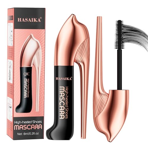 HASAIKA® Mascara Wasserfest Schwarz, Wimperntusche, lang anhaltende, wischfeste, verlängernde und kräuselnde Wimperntusche (6 ml) von HASAIKA