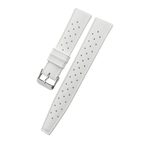 HASGTFM 19 mm 20 mm 21 mm 22 mm Gummi-Silikon-Uhrenarmband, passend for IWC Pilot, passend for Omega, passend for Tissot, passend for Tudor, passend for Longines, passend for Hamilton, Taucharmband(Wh von HASGTFM