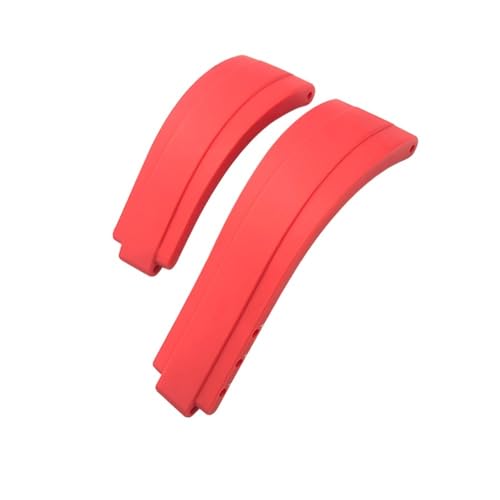 HASGTFM 20 mm 21 mm Gummi-Armband mit kurzer Schnalle, passend for Rolex, passend for Daytona Submariner Role OYSTERFLEX Yacht Master, kleines Handgelenk-Silikonarmband(Black 01,20mm) von HASGTFM