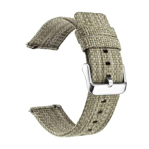 HASGTFM 20 mm 22 mm Starp passend for Samsung Galaxy Watch 6 5 4 3 Gear S3 46 42 mm Active 2 Sport Nylon Loop Band passend for Huawei Watch 4 Armband(Light green,22mm) von HASGTFM