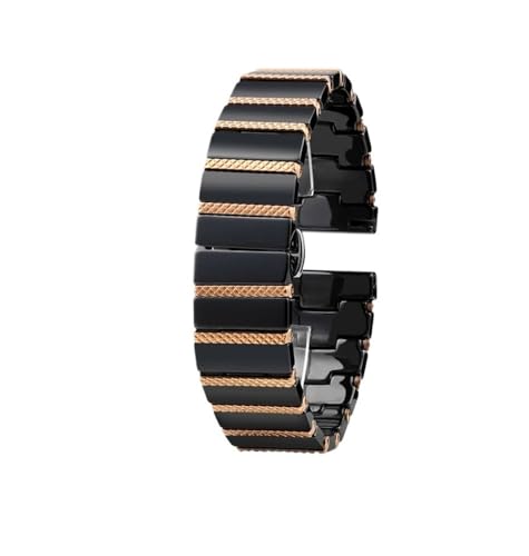 HASGTFM 20mm 22mm Keramikarmband Passend for Huawei GT3 / 3pro/Fit for Xiaomi Armband Uhr S1 Universelles Herren- und Damenuhrenzubehör(Black Rose,20mm) von HASGTFM