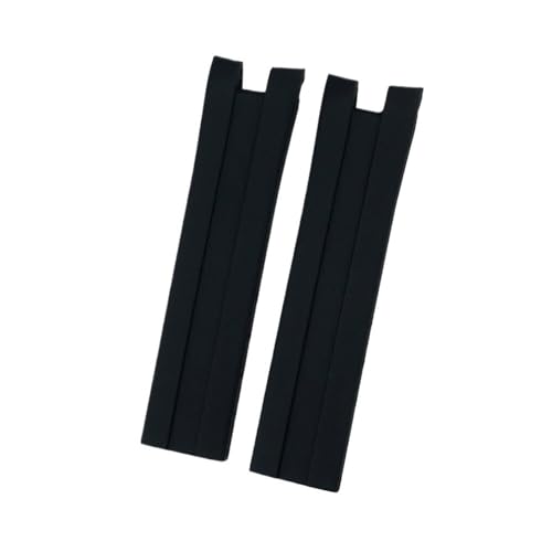 HASGTFM 21 mm natürliches Silikonkautschuk-Armband, passend for Tissot 1853 T076417, rot, schwarz, orange, weiches Sport-Uhrenarmband(Black,21MM_NO CLASP) von HASGTFM