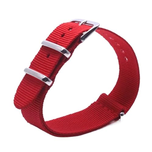 HASGTFM 22mm Nylon Uhrenarmband Herren Damen Ersatzarmband Sport Casual Stripe Uhrenarmband 22mm Universal Straps(06) von HASGTFM