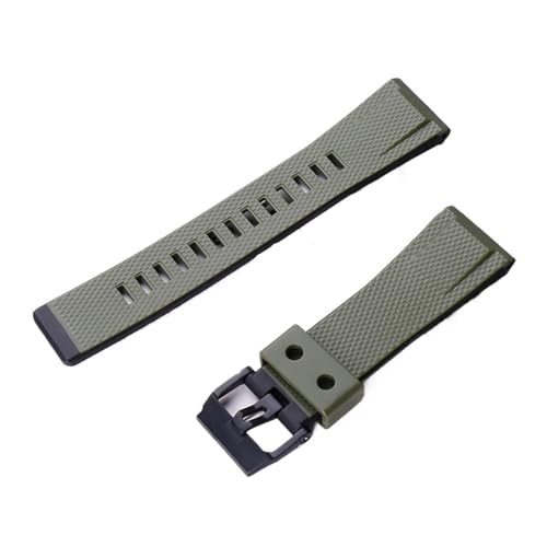 HASGTFM 24mm Harzarmband Herren Dornschließe Uhrenzubehör Passend for Casio GA2000 PRG-600 PRW-6600PRG-650 Sport wasserdichtes Armband Damen(Army green and black) von HASGTFM