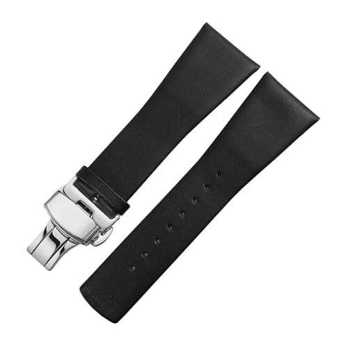 HASGTFM Ersatz-CK-Armband K0Q21107/K0Q21120 Lederarmband KOQ211 Einfache Uhr mit 28 mm(Black - Silver B) von HASGTFM
