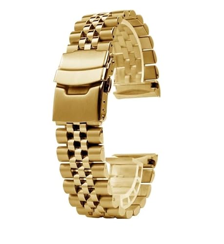 HASGTFM Fit For Seiko Fit For Prospex SRPA21 SRP777 SRPC25 SRP773 SRP775 SRP779 Armband Edelstahl Armband Goldene Racelet 22mm(Golden) von HASGTFM