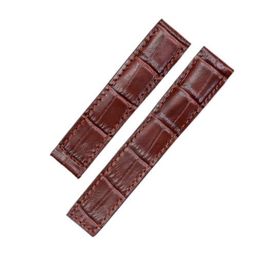 HASGTFM Fit for Tag Heuer Carrecra 6 19mm Männer Uhr Band Top Schicht Leder Gürtel Haut Leder Uhr Zubehör mit(Brown) von HASGTFM