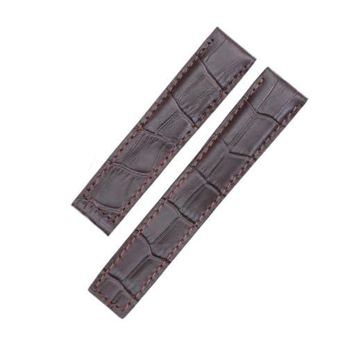 HASGTFM Fit for Tag Heuer Carrecra 6 19mm Männer Uhr Band Top Schicht Leder Gürtel Haut Leder Uhr Zubehör mit(Dark brown) von HASGTFM