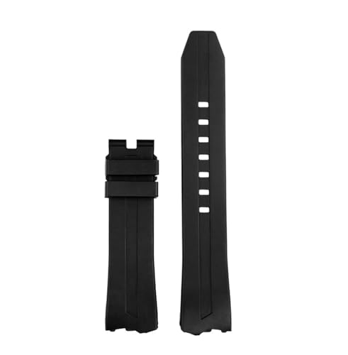 HASGTFM Gummi-Uhrenarmband Fit For Hamilton H24585331 24551331 Uhrenarmband 20 Mm Schwarz Orange(Black no buckle) von HASGTFM