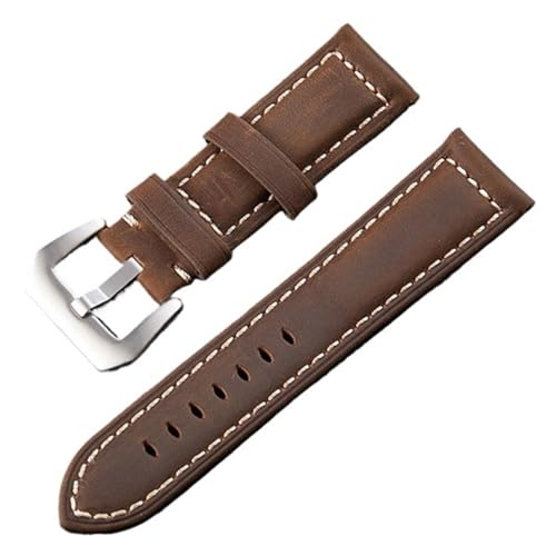 HASGTFM Handgefertigtes 4-Farben-Uhrenzubehör Vintage Crazy Leather 20mm 22mm 24mm 26mm Uhrenarmband Uhrenarmband & Uhrenarmband(C6,26mm) von HASGTFM