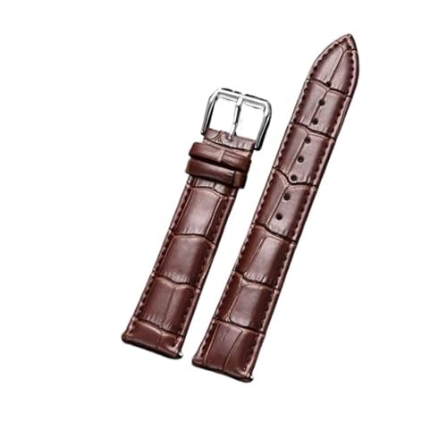 HASGTFM Klassische Leder-Armbänder, 24 mm, 22 mm, 20 mm, 18 mm, 16 mm, Business-Armbänder for Herren, Uhrenzubehör, Uhrenarmbänder(All Brown,24mm) von HASGTFM