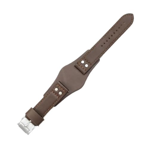 HASGTFM Leder-Uhrenarmbänder passend for Fossil Ch2564 Ch2565 Ch2891 FS4812 FS5068 Armband 22 mm(White Black) von HASGTFM