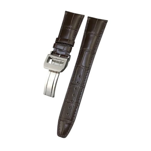 HASGTFM Lederarmband 20 mm 21 mm 22 mm, passend for IWC PORTUGIESER, passend for PORTOFINO, klassische Textur, schwarz-blaues Rindsleder-Uhrenarmband(White Light Pin,22mm) von HASGTFM