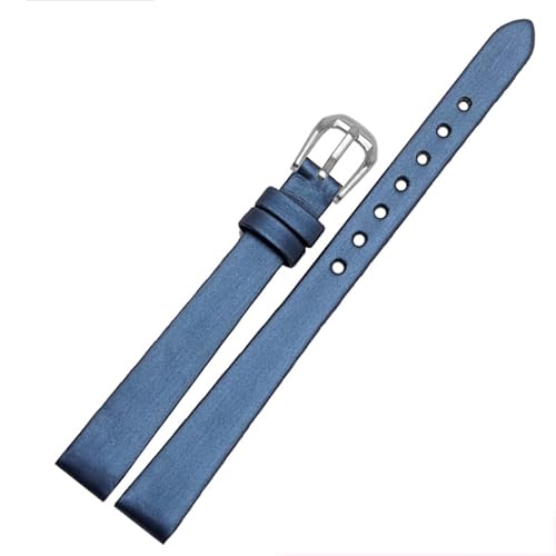 HASGTFM Lederarmband 6mm 8mm 10mm 12mm 14mm Passend for das Damenarmbanduhrarmband Rot Schwarz Weiß Blau(Navy blue sk,6mm) von HASGTFM