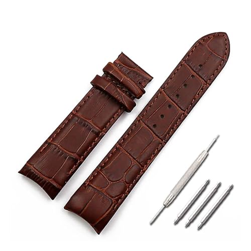 HASGTFM Lederuhr mit Herrenuhr-Zubehör, passend for Tissot-Armband T035, Ledermaschinen 1853, passend for Cool Map Lee Lock Herren- und Damengürtel(Brown,24mm) von HASGTFM