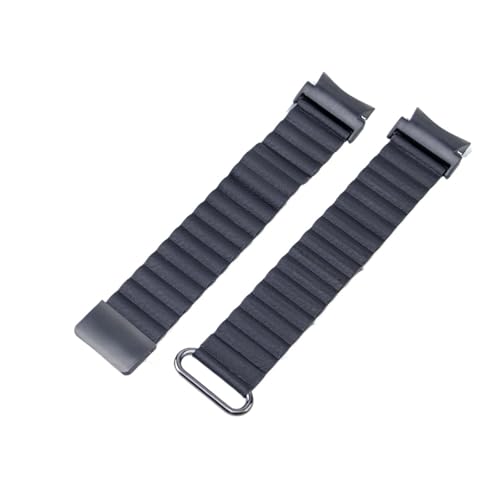 HASGTFM Magnetisches Lederarmband passend for Samsung Galaxy Watch 6 5 4 40 44 mm 6 Classic 43 47 mm, keine Lücken, Schnellmontageband, Uhr 5Pro 45 mm Armband(Black,Watch 6 Classic 47mm) von HASGTFM