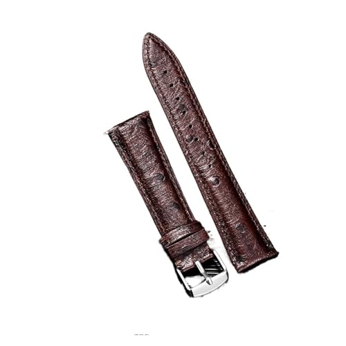 HASGTFM Muster Leder Uhrenarmbänder Armband Schwarz Blau Rot Braun Uhrenarmband for Frauen Männer 18 20 22mm Handgelenk Band(Brown,18mm) von HASGTFM