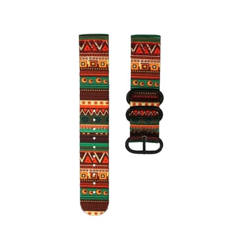 HASGTFM Nylon-Canvas-Uhrenarmband, 22 mm, 24 mm, ultraleicht, Ethno-Stil, Tarngrün, Herren-Armband, passend for Suunto 9 PEAK BARO 7/D5 ELEMENTUM(P1-B pin,22mm) von HASGTFM