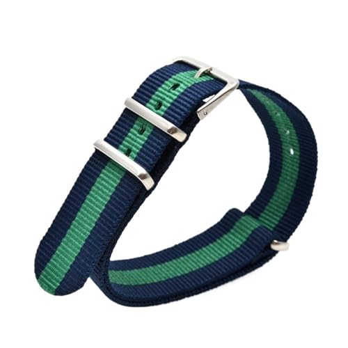 HASGTFM Nylon-Uhrenarmband, 18 mm, 20 mm, 22 mm, 24 mm, generisches Uhrenarmband, Ersatz for Herren und Damen, Uhrenzubehör(37 EU,20mm) von HASGTFM