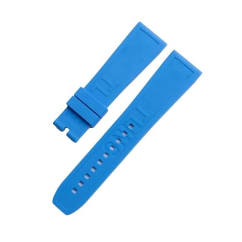 HASGTFM PCAVO Soft Nature Silikon-Armband, 24 mm, passend for Breitling-Uhrenarmband mit Dornschließe(Blue,24MM_WITHOUT BUCKLE) von HASGTFM