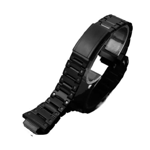 HASGTFM Passend for CASIO, passend for G-Shock Feinstahl-Uhrenarmbänder GW-5000 5035 DW5600 GWM5610 Herren-Uhrenarmband in Schwarz und Silber, 16 mm(5610 black) von HASGTFM