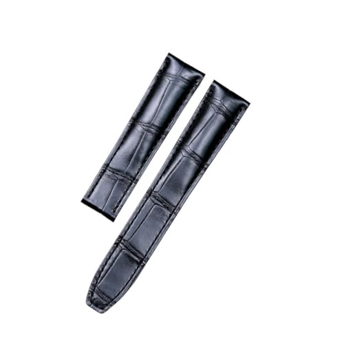 HASGTFM Passend for Maurice Lacroix PONTOS PT6168/6148 20 mm schwarze Faltschließe aus Leder(20mm) von HASGTFM
