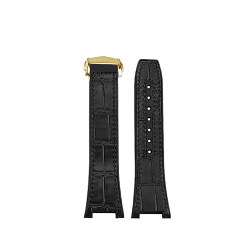 HASGTFM Passend for Omega Constellation 41 mm Uhrenarmband. Passend for Manhattan 39 mm. Serie: 25 x 14 mm(Black black-gold) von HASGTFM