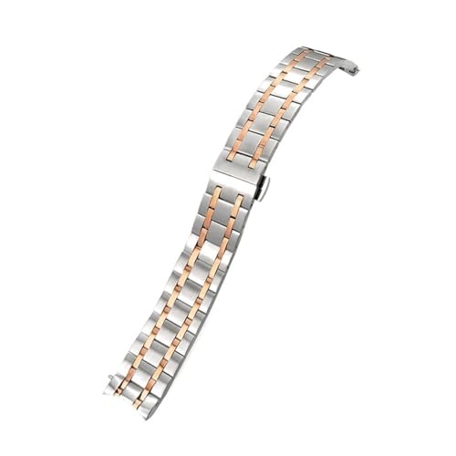HASGTFM Passend for Tissot 1853 T099 Serie T099.407A T099.207A Feinstahl-Uhrenarmband T099 Silberstahl-Armband 21 mm(Silver Rose) von HASGTFM