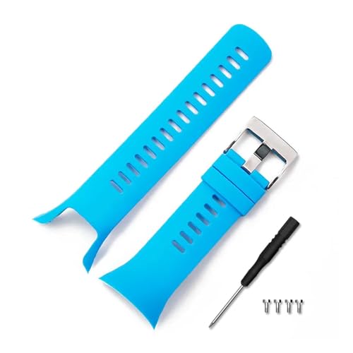 HASGTFM Silikonarmband Herrenuhr Zubehör Fit for SUUNTO5 Fit for Spartan Cool Running Trainer Outdoor-Sport Dornschließe Uhr mit Damen(Blue) von HASGTFM