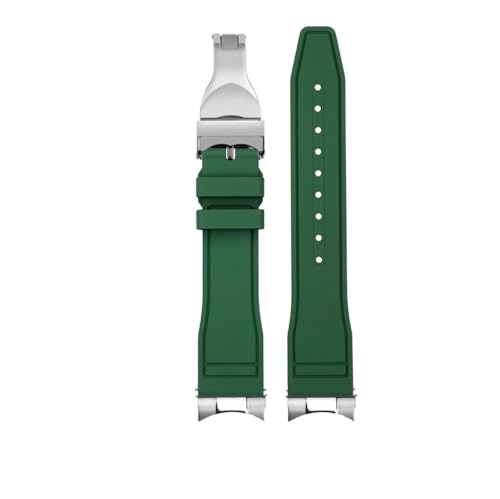 HASGTFM Silikonarmband mit Anschluss, passend for Tudor M79363/M79360 Fluorkautschuk-Uhrenarmband(Olive Flak,21mm) von HASGTFM