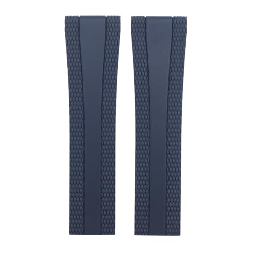 HASGTFM Silikonarmband passend for Breitling-Uhr mit faltbarem Uhrenzubehör 22-mm-Herrenarmband(Blue,22MM_NO BUCKLE) von HASGTFM