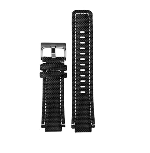 HASGTFM Sport Leinwand Armband Unten Fit for TIMEX T2N720 T2N721 TW2R55500 24 * 16mm Armee Grün Braun männer armband Armband(Black white -black) von HASGTFM
